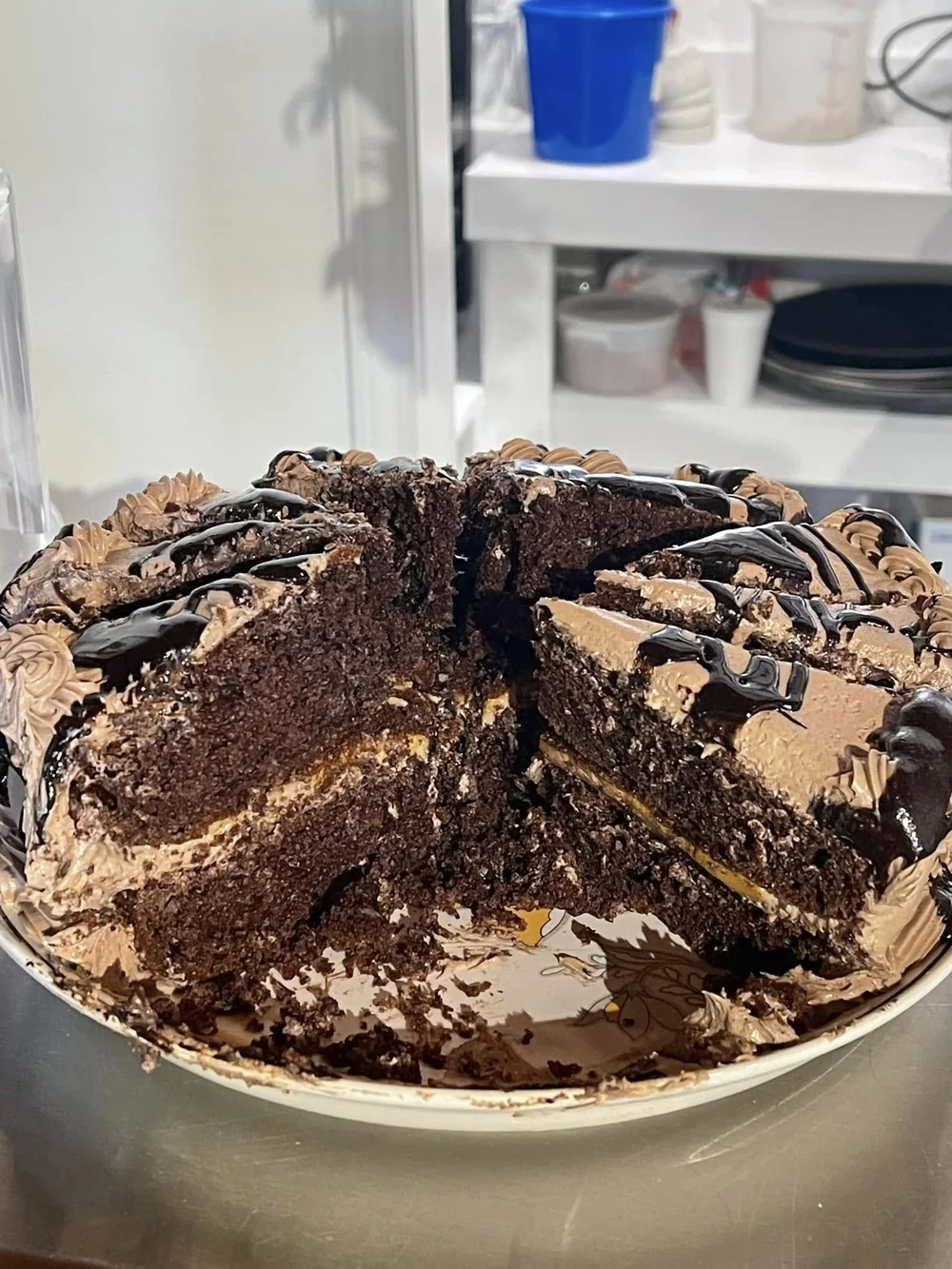 House-made chocolate cake